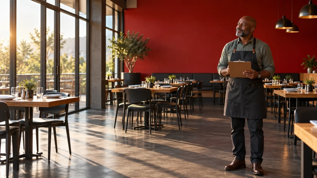 Franchise readiness checklist: restaurant owner reviewing his business before franchising